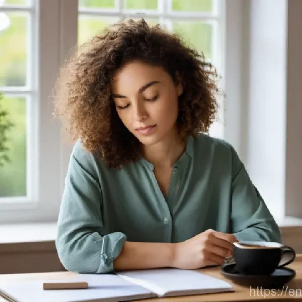 정보 다이어트법의 활용 사례 - **Prompt Title: Mindful Digital Audit**
**Description:** A young woman, appearing to be in her l...